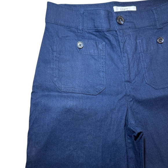 Loft The Palmer Wide Leg Woman’s Blue Wide Leg Pant Size 2 Petite - Picture 3 of 9